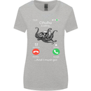 Cthulhu Is Calling Funny Kraken Womens Wider Cut T-Shirt Sports Grey