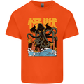 Cthulhu Japanese Anime Kraken Kids T-Shirt Childrens Orange