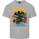 Cthulhu Japanese Anime Kraken Kids T-Shirt Childrens Sports Grey