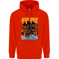 Cthulhu Japanese Anime Kraken Mens 80% Cotton Hoodie Bright Red