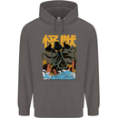 Cthulhu Japanese Anime Kraken Mens 80% Cotton Hoodie Charcoal