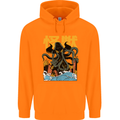 Cthulhu Japanese Anime Kraken Mens 80% Cotton Hoodie Orange