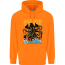 Cthulhu Japanese Anime Kraken Mens 80% Cotton Hoodie Orange