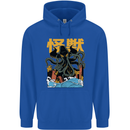Cthulhu Japanese Anime Kraken Mens 80% Cotton Hoodie Royal Blue