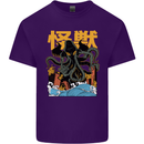 Cthulhu Japanese Anime Kraken Mens Cotton T-Shirt Tee Top Purple