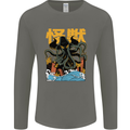 Cthulhu Japanese Anime Kraken Mens Long Sleeve T-Shirt Charcoal