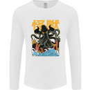 Cthulhu Japanese Anime Kraken Mens Long Sleeve T-Shirt White
