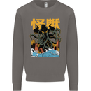 Cthulhu Japanese Anime Kraken Mens Sweatshirt Jumper Charcoal