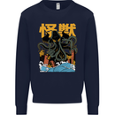 Cthulhu Japanese Anime Kraken Mens Sweatshirt Jumper Navy Blue