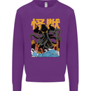 Cthulhu Japanese Anime Kraken Mens Sweatshirt Jumper Purple