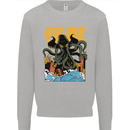 Cthulhu Japanese Anime Kraken Mens Sweatshirt Jumper Sports Grey