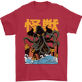 Cthulhu Japanese Anime Kraken Mens T-Shirt Cotton Gildan Red
