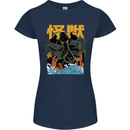 Cthulhu Japanese Anime Kraken Womens Petite Cut T-Shirt Navy Blue