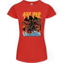 Cthulhu Japanese Anime Kraken Womens Petite Cut T-Shirt Red