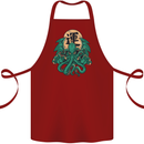 Cthulhu Monster Kraken Cotton Apron 100% Organic Maroon