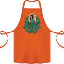 Cthulhu Monster Kraken Cotton Apron 100% Organic Orange