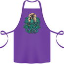 Cthulhu Monster Kraken Cotton Apron 100% Organic Purple