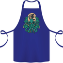 Cthulhu Monster Kraken Cotton Apron 100% Organic Royal Blue