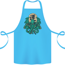 Cthulhu Monster Kraken Cotton Apron 100% Organic Turquoise