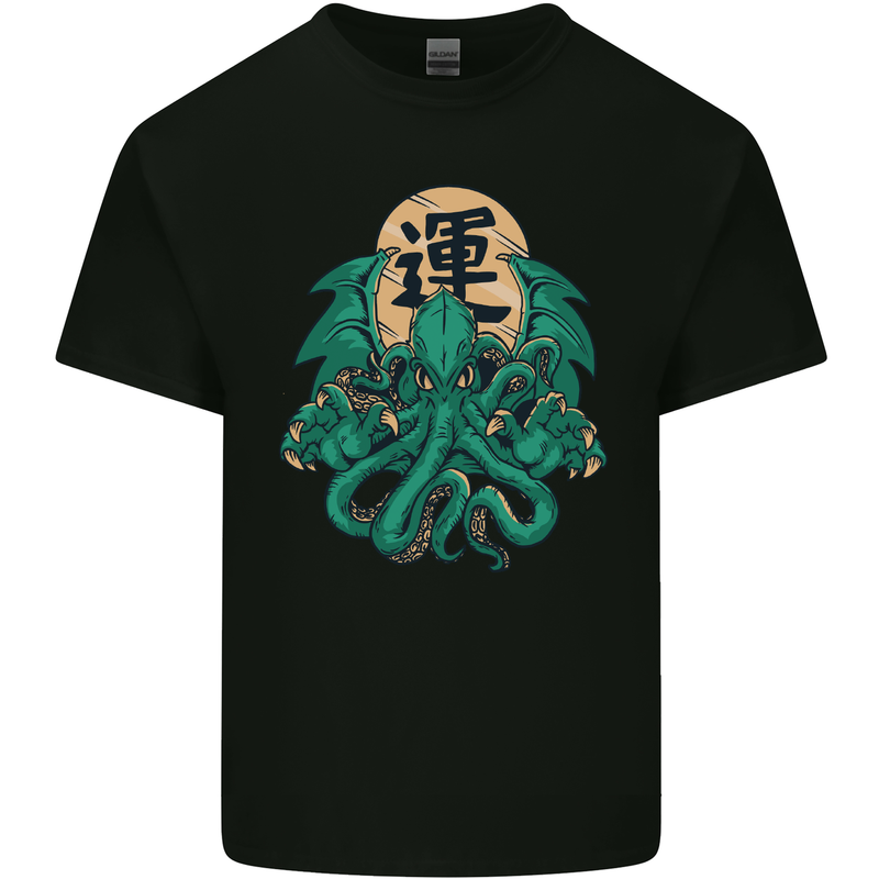 Cthulhu Monster Kraken Kids T-Shirt Childrens Black