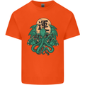Cthulhu Monster Kraken Kids T-Shirt Childrens Orange