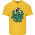 Cthulhu Monster Kraken Kids T-Shirt Childrens Yellow