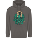 Cthulhu Monster Kraken Mens 80% Cotton Hoodie Charcoal