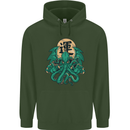 Cthulhu Monster Kraken Mens 80% Cotton Hoodie Forest Green