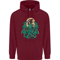 Cthulhu Monster Kraken Mens 80% Cotton Hoodie Maroon