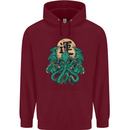 Cthulhu Monster Kraken Mens 80% Cotton Hoodie Maroon