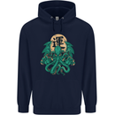 Cthulhu Monster Kraken Mens 80% Cotton Hoodie Navy Blue