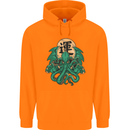 Cthulhu Monster Kraken Mens 80% Cotton Hoodie Orange