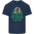 Cthulhu Monster Kraken Mens Cotton T-Shirt Tee Top Navy Blue