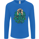 Cthulhu Monster Kraken Mens Long Sleeve T-Shirt Royal Blue