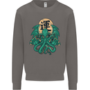 Cthulhu Monster Kraken Mens Sweatshirt Jumper Charcoal