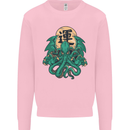 Cthulhu Monster Kraken Mens Sweatshirt Jumper Light Pink