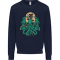 Cthulhu Monster Kraken Mens Sweatshirt Jumper Navy Blue