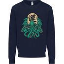 Cthulhu Monster Kraken Mens Sweatshirt Jumper Navy Blue