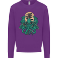 Cthulhu Monster Kraken Mens Sweatshirt Jumper Purple