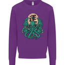 Cthulhu Monster Kraken Mens Sweatshirt Jumper Purple