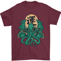 Cthulhu Monster Kraken Mens T-Shirt Cotton Gildan Maroon