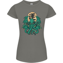 Cthulhu Monster Kraken Womens Petite Cut T-Shirt Charcoal
