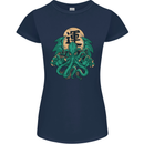 Cthulhu Monster Kraken Womens Petite Cut T-Shirt Navy Blue
