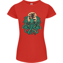 Cthulhu Monster Kraken Womens Petite Cut T-Shirt Red
