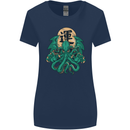 Cthulhu Monster Kraken Womens Wider Cut T-Shirt Navy Blue