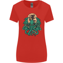 Cthulhu Monster Kraken Womens Wider Cut T-Shirt Red