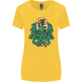 Cthulhu Monster Kraken Womens Wider Cut T-Shirt Yellow