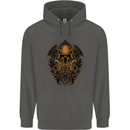 Cthulhu Octopus Kraken Devil Skull Demon Childrens Kids Hoodie Storm Grey