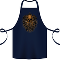 Cthulhu Octopus Kraken Devil Skull Demon Cotton Apron 100% Organic Navy Blue