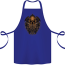 Cthulhu Octopus Kraken Devil Skull Demon Cotton Apron 100% Organic Royal Blue